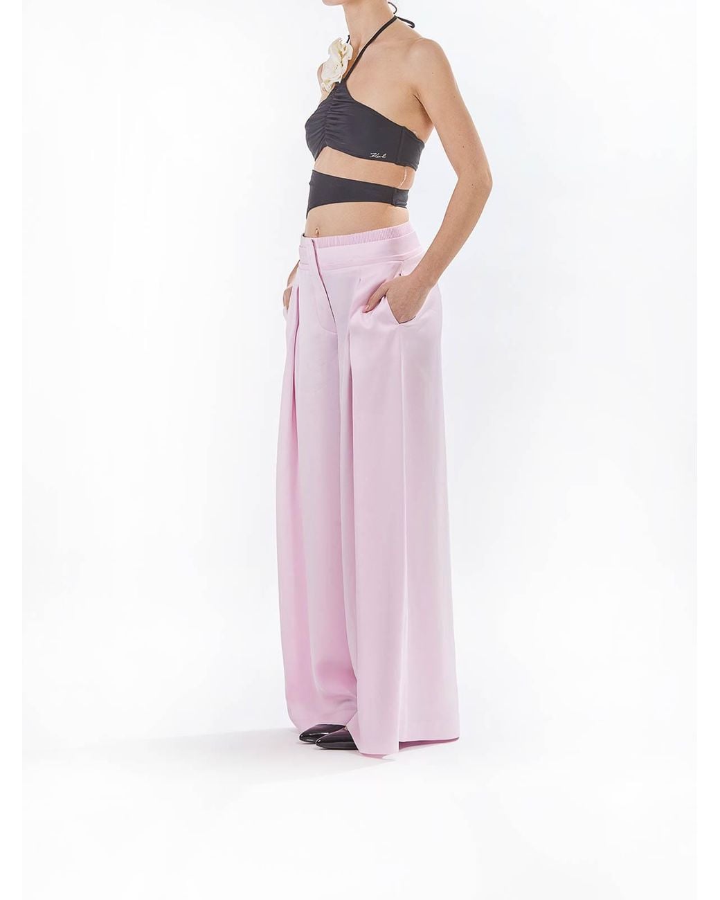 Genny Pink Pantalone Envers Satin