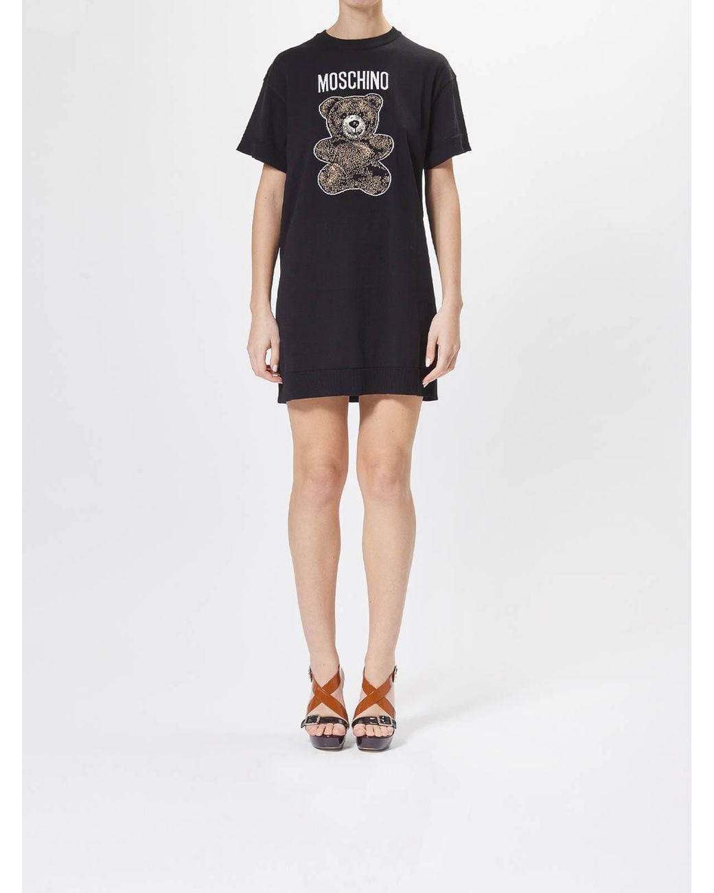 Moschino Black Orsetto Adrian Shirt Dress