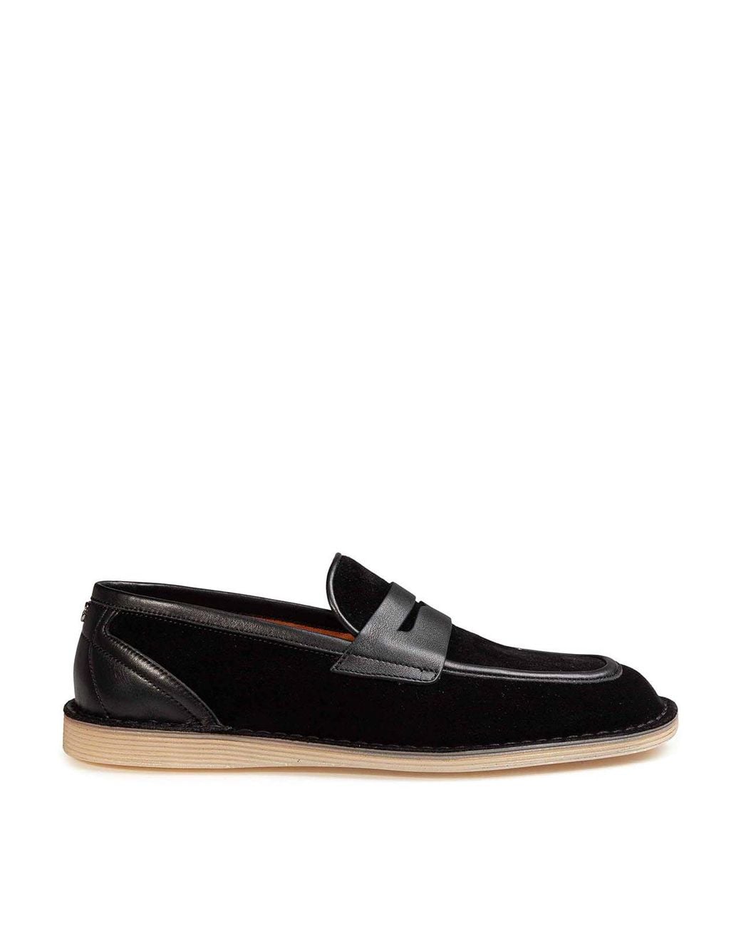 Dolce & Gabbana Black Dolce And Gabbana Calfskin Slipper for men
