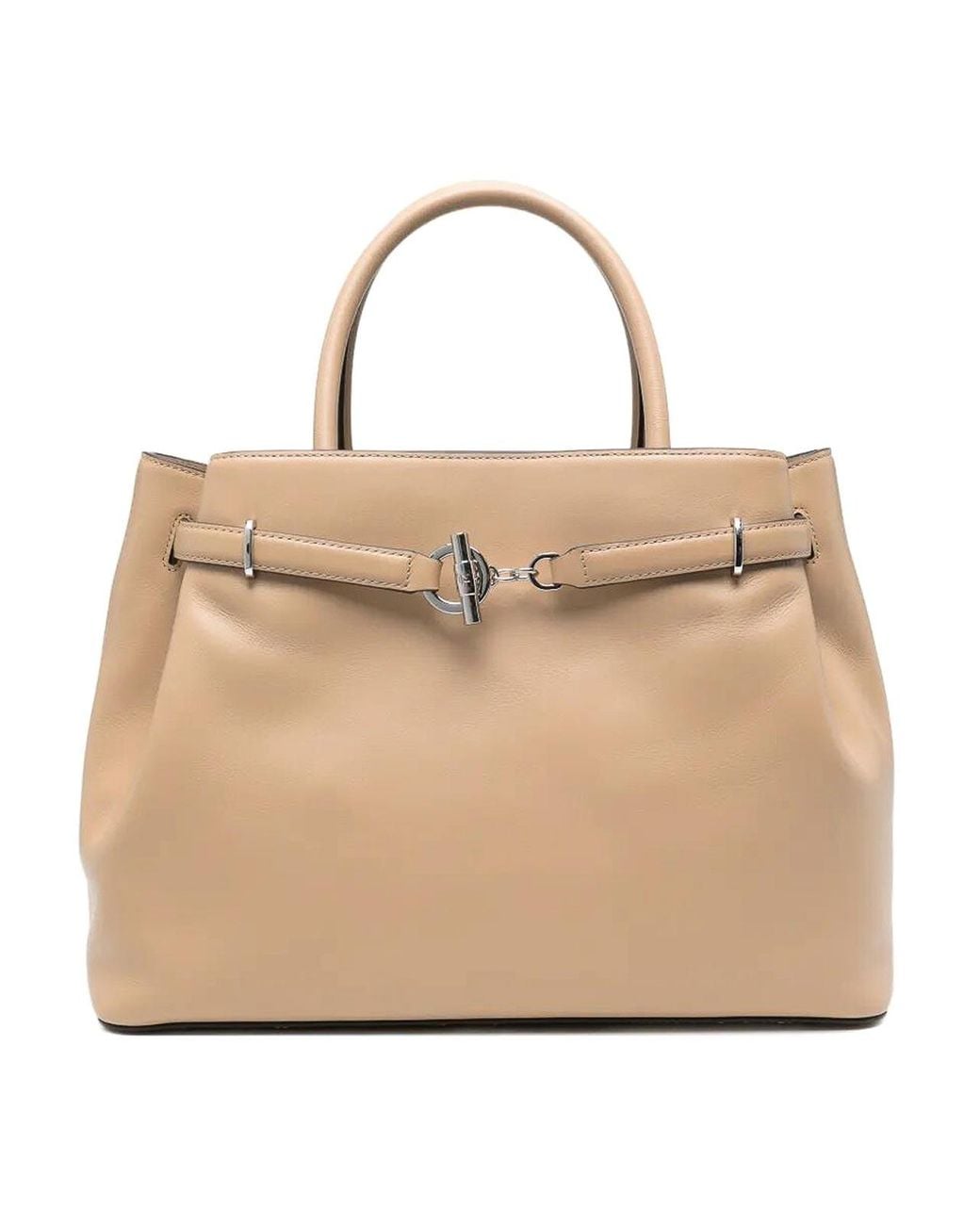 Ralph Lauren Natural Blke Large Satchel Bag