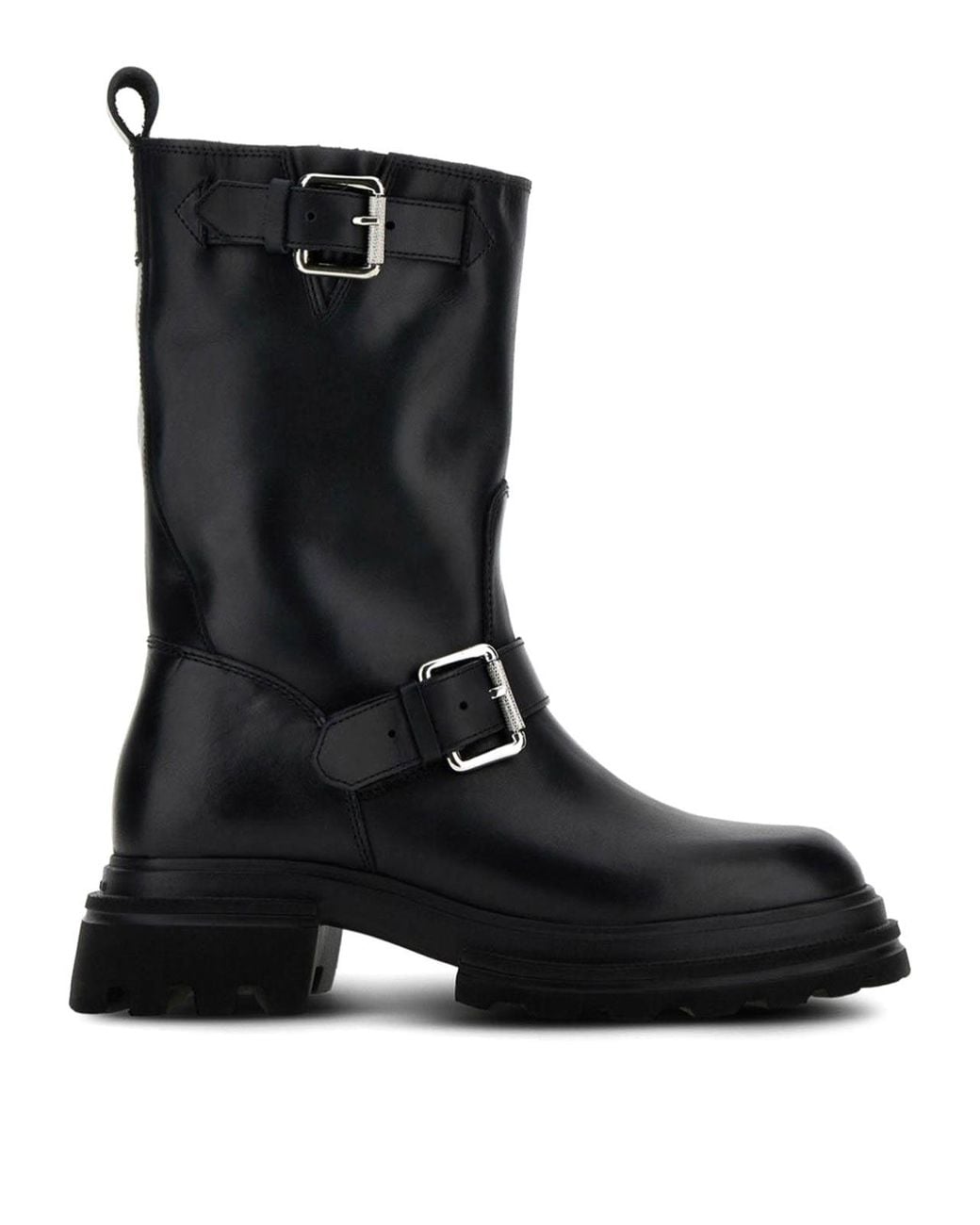 Hogan Black Biker Boots 10-Storey