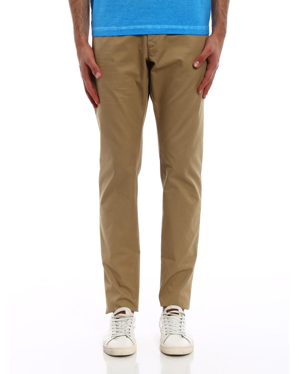 DSquared² Natural Cotton Denim Chino Trousers for men