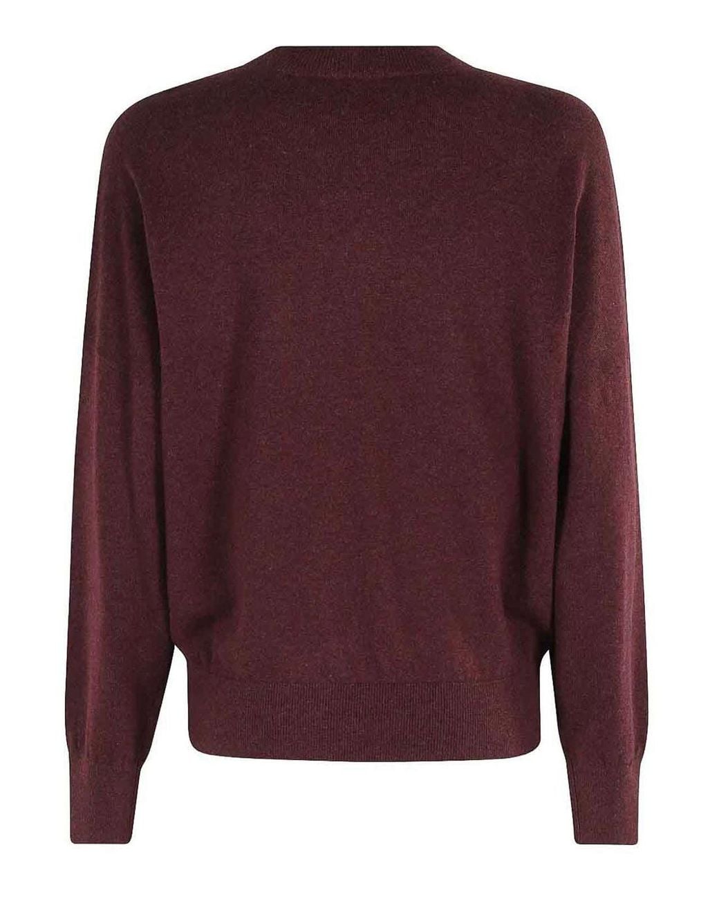 Isabel Marant Purple Marisans Mixed Cotton Logo Sweater
