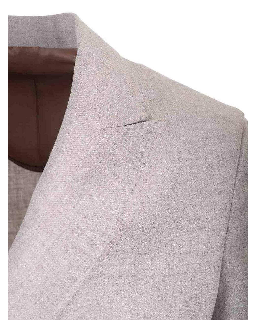 Barba Napoli Gray Easy Double Breasted Jacket for men