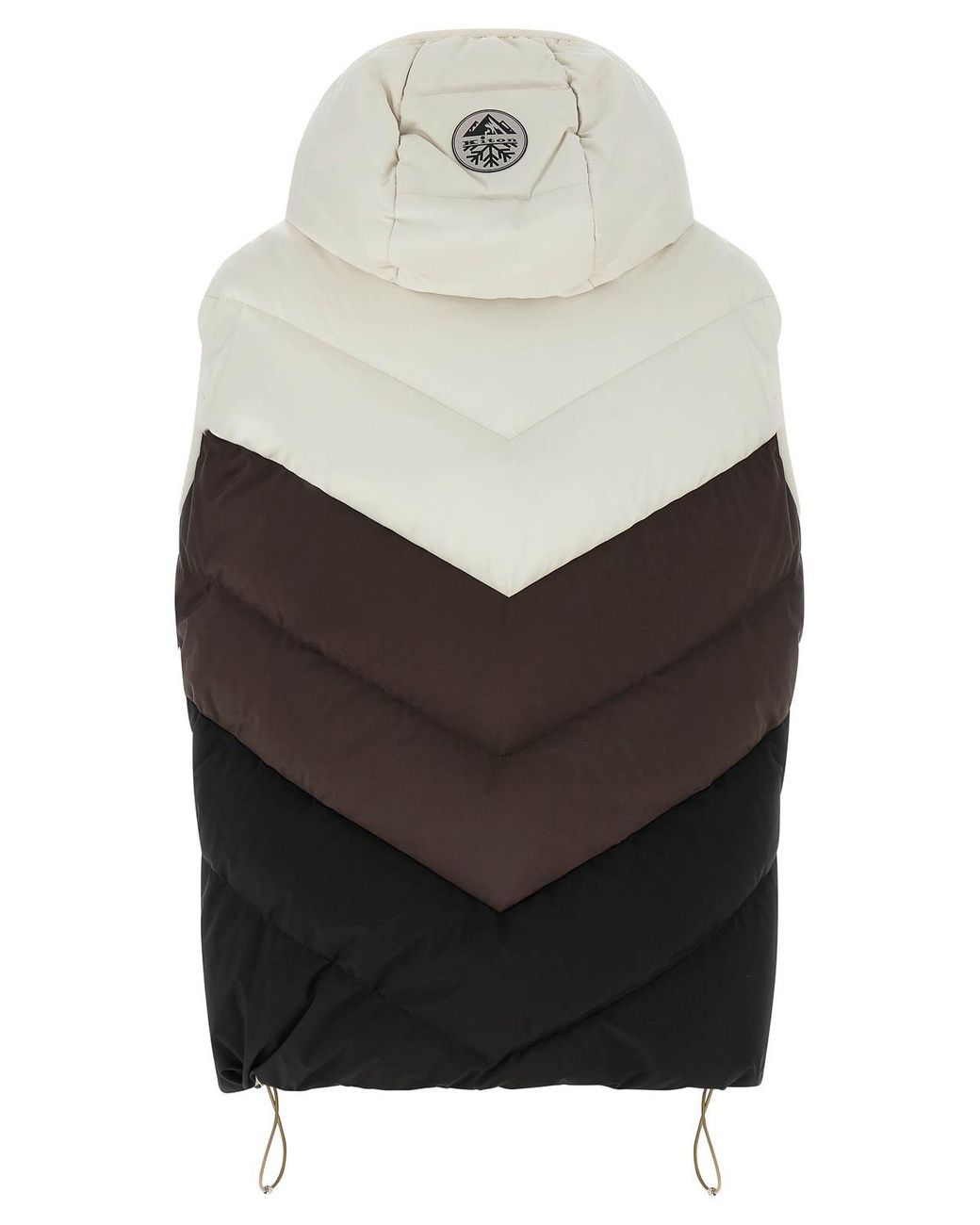 Kiton Gray Chevron Stitching Padded Vest