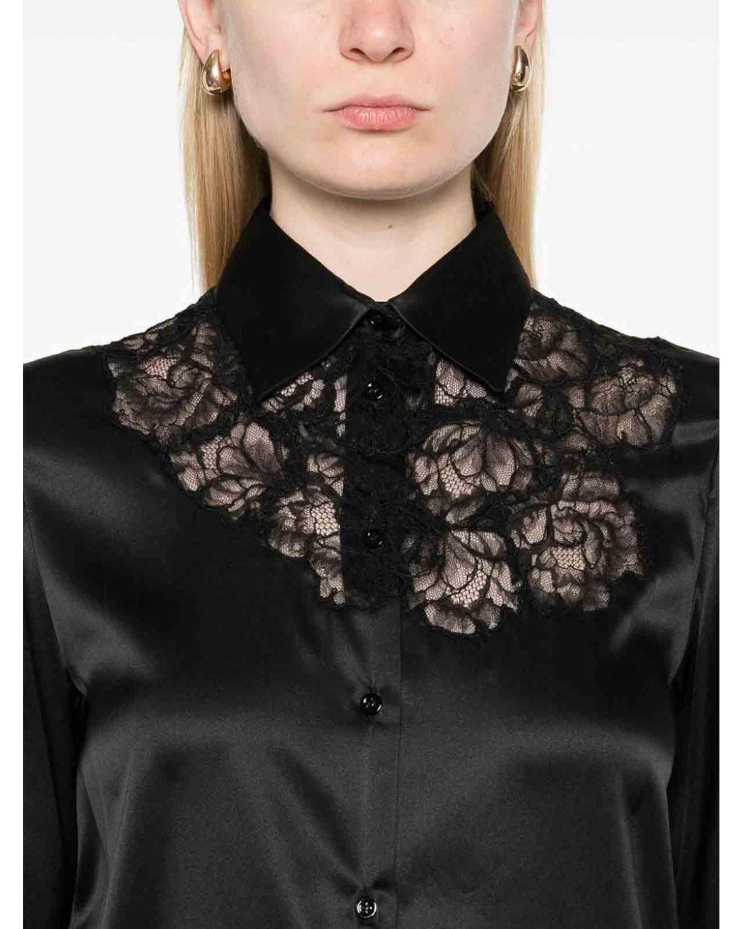 Ermanno Scervino Black Long Sleeve Shirt