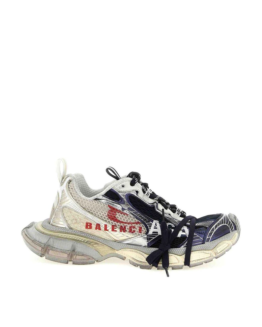 Balenciaga White 3Xl Split Logo Sneaker for men