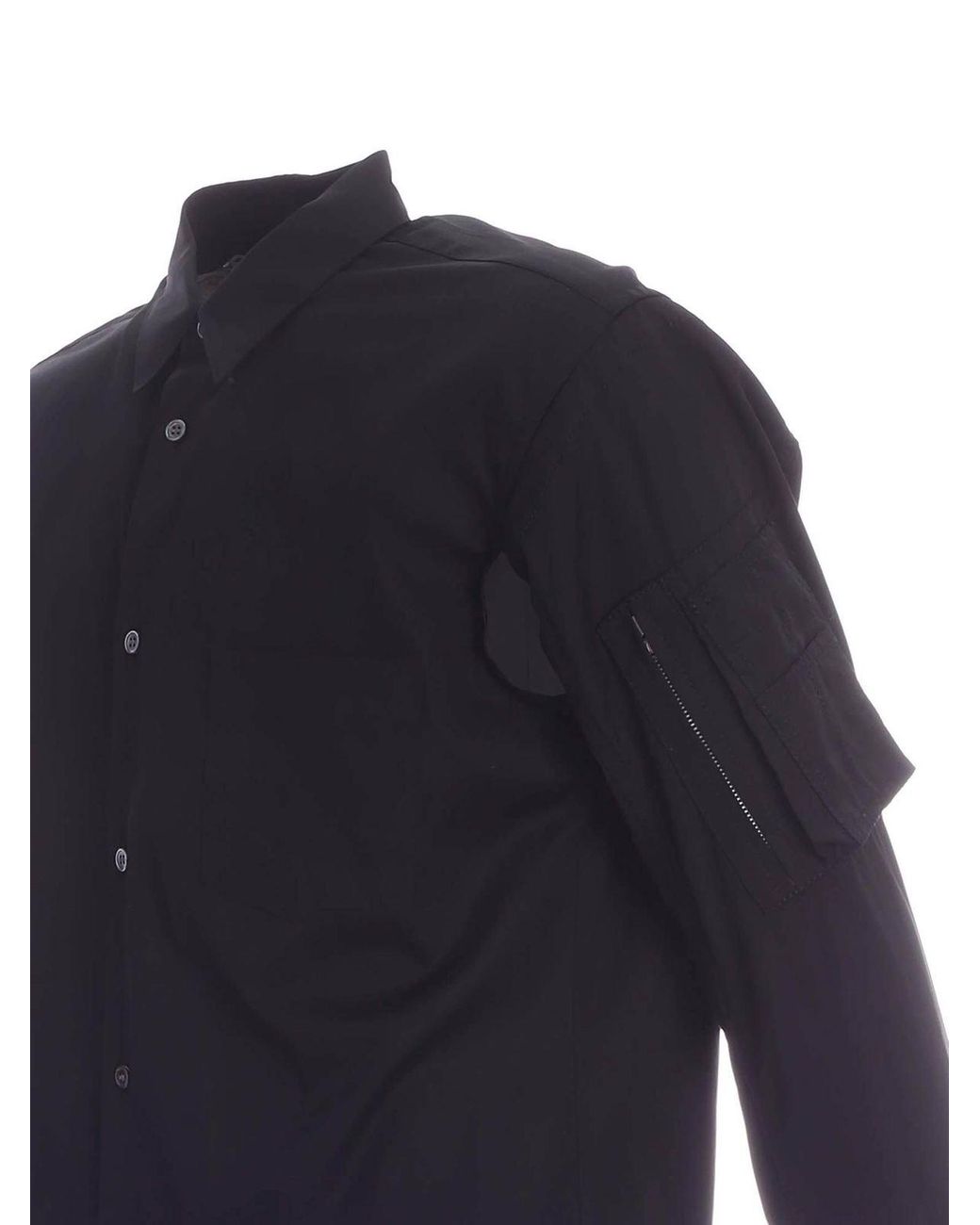 Comme des Garçons Blue Curved Hem Shirt for men