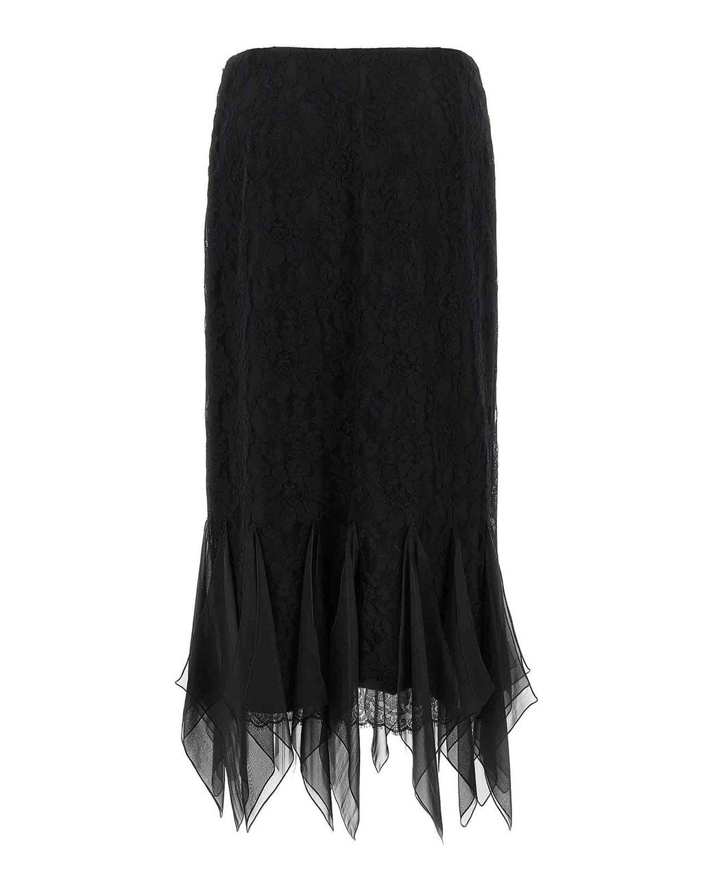 Valentino Garavani Black Lace Skirt
