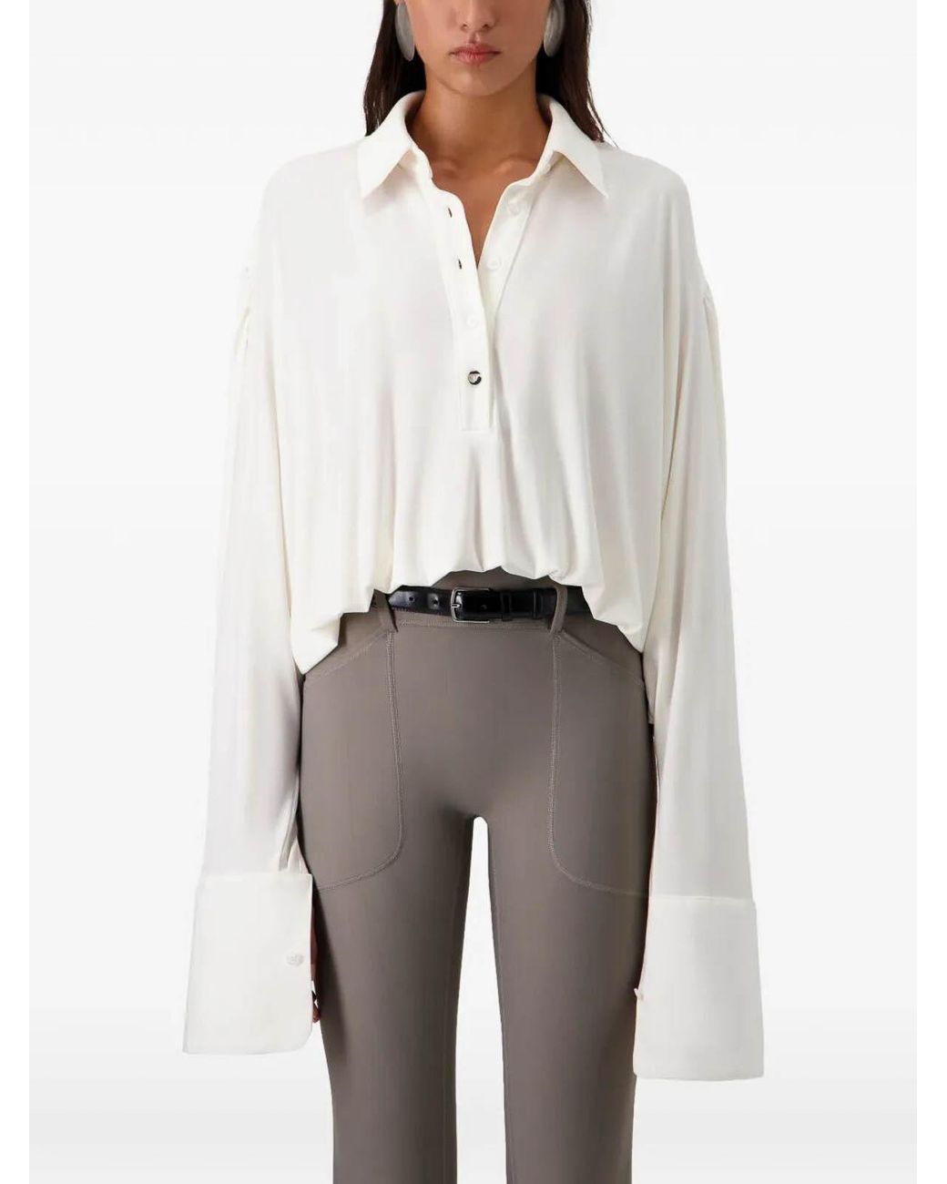 Coperni White Draped Boxy Body
