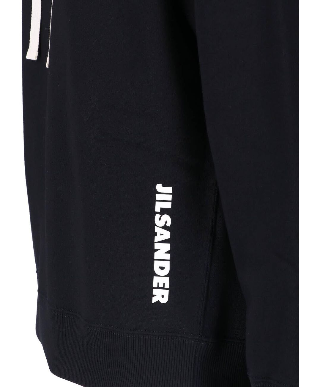 Jil Sander Blue Hooded Sweatshirt