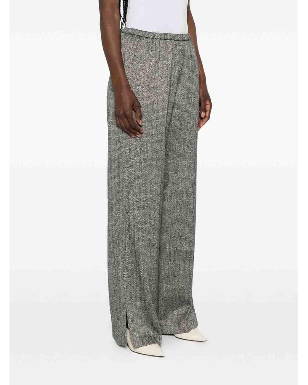 Forte_forte Gray Chevron Trousers