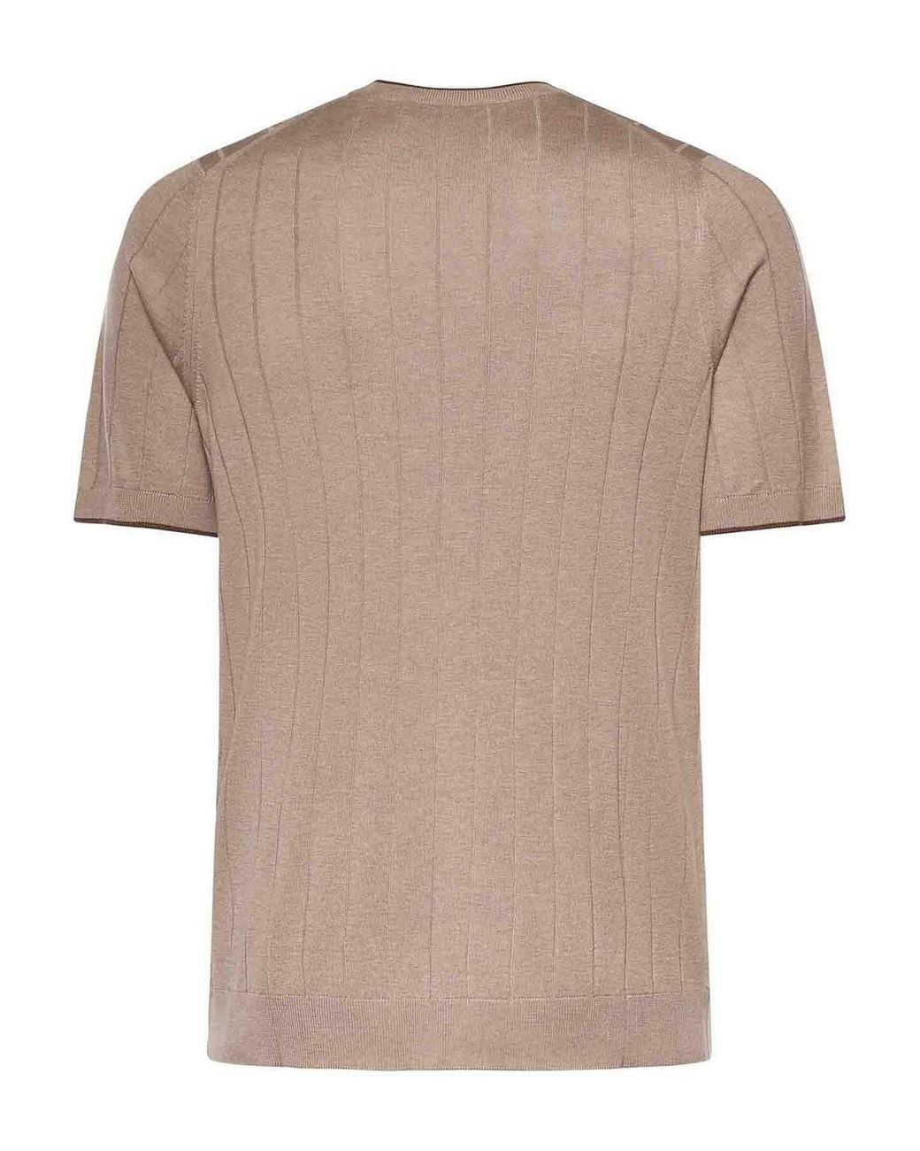 Giuliano Galiano Natural Silk T-Shirt for men