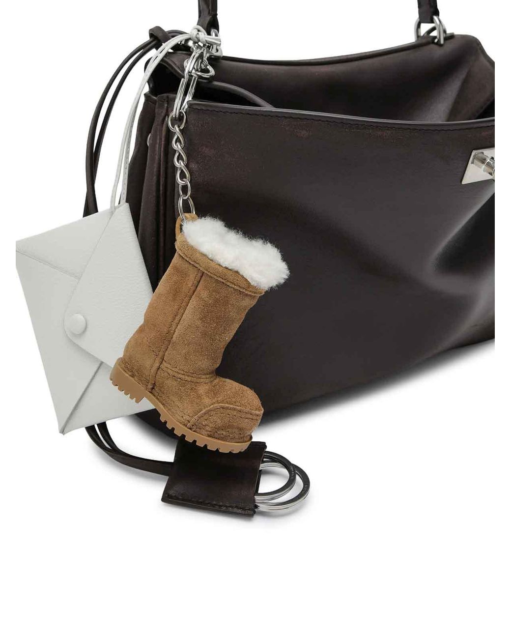 Balenciaga Black Small Rodeo Bag With Key Ring