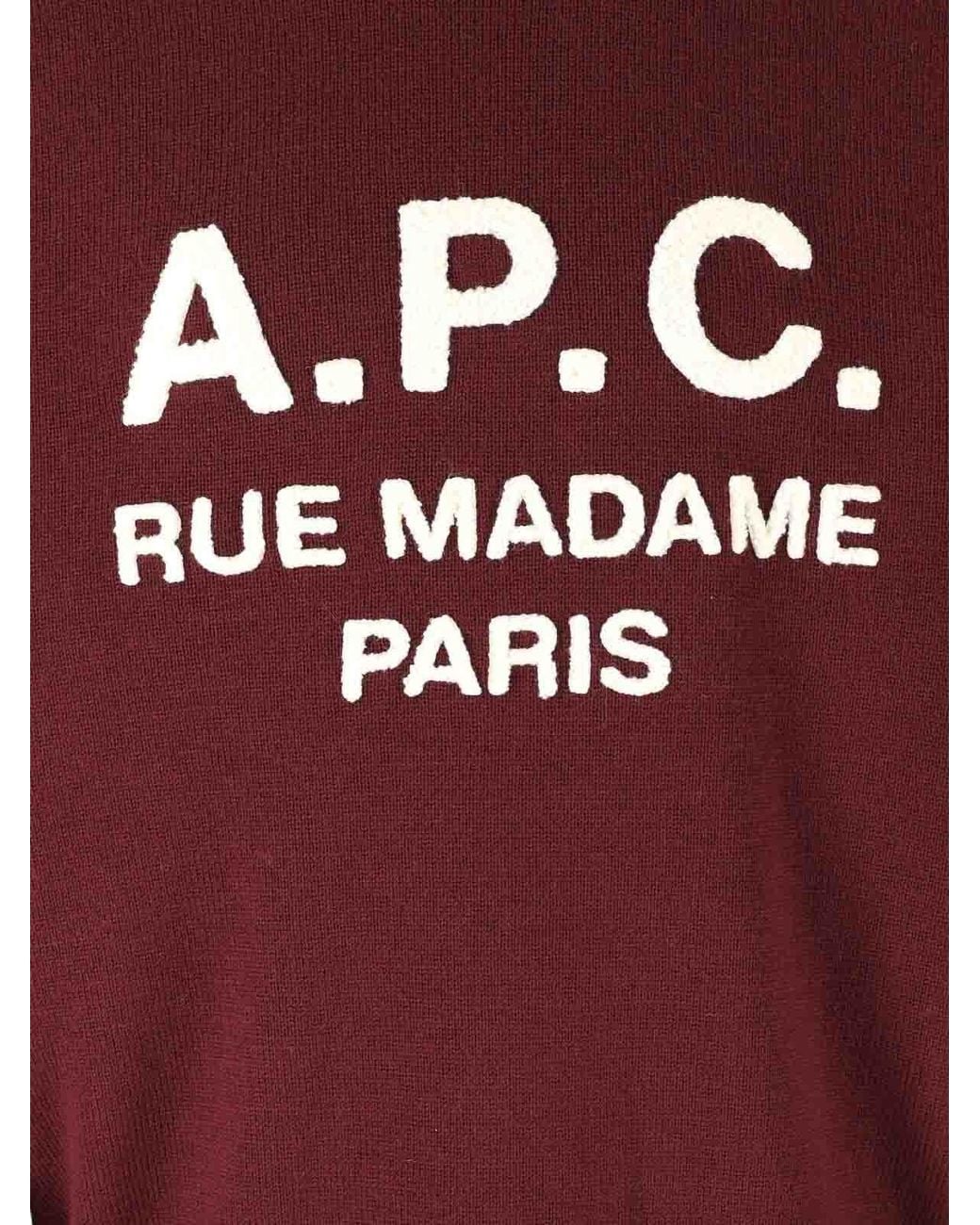 A.P.C. Red Virgin Wool Sweater for men