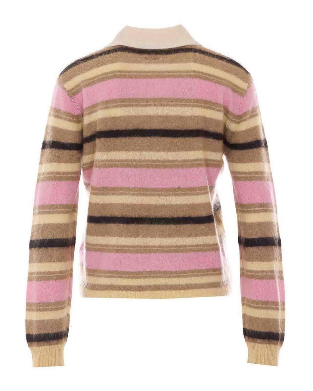 Guest In Residence Pink Grizzly Striped Polo