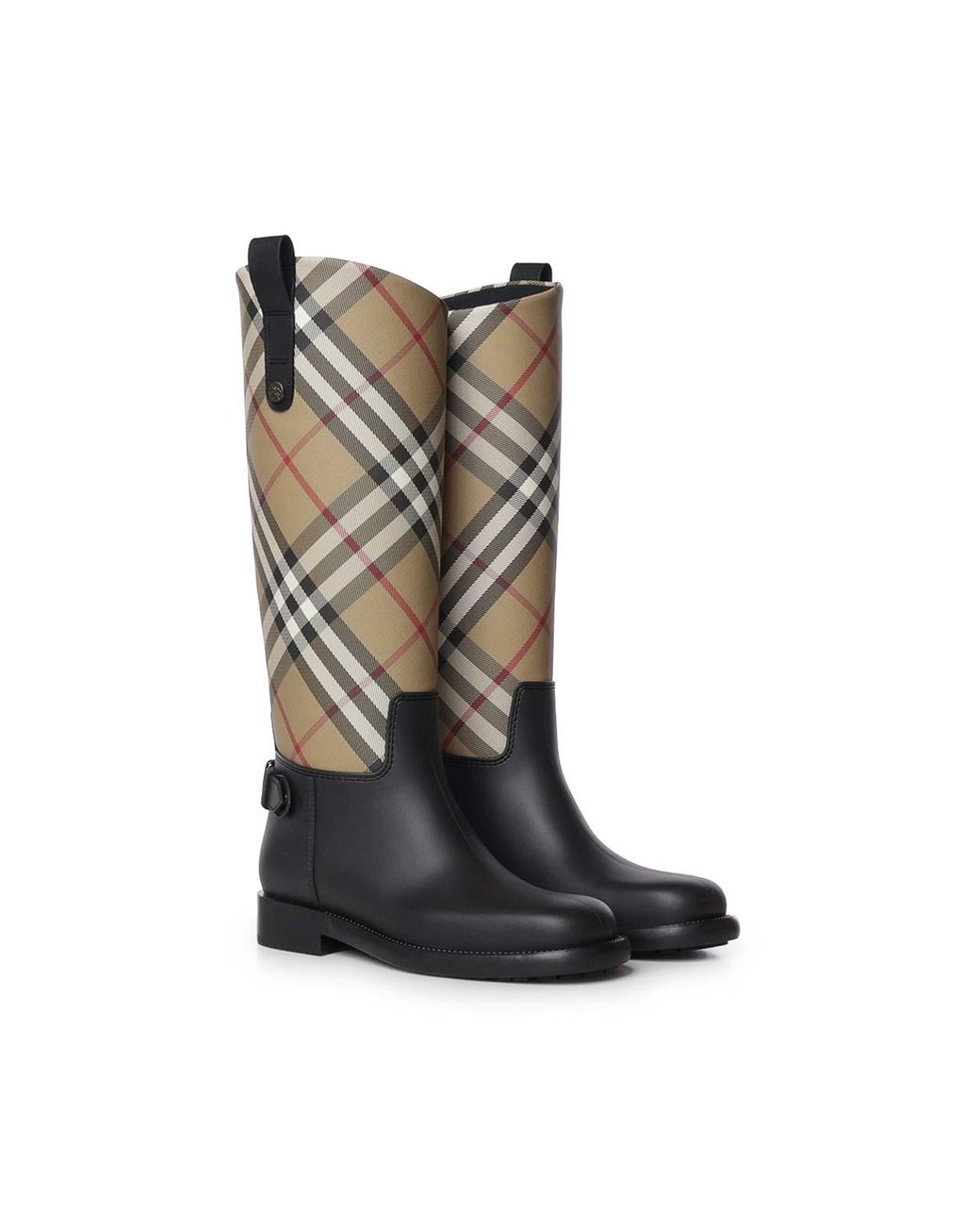Burberry White Marsh Stamp Tall Rubber Boots
