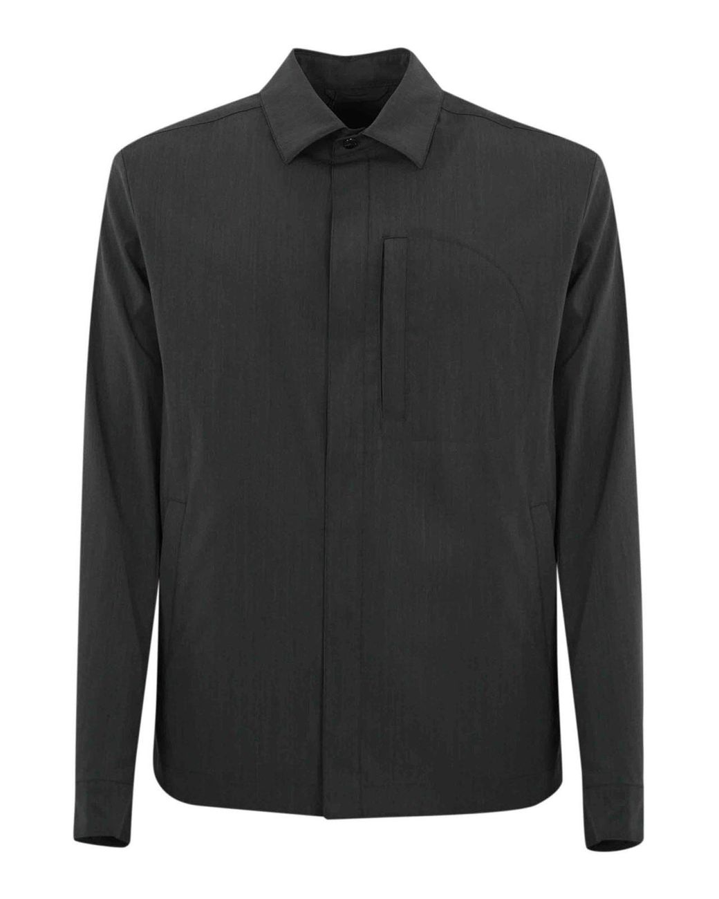 Giacca Da Camicia Di Cotone di Herno in Black da Uomo