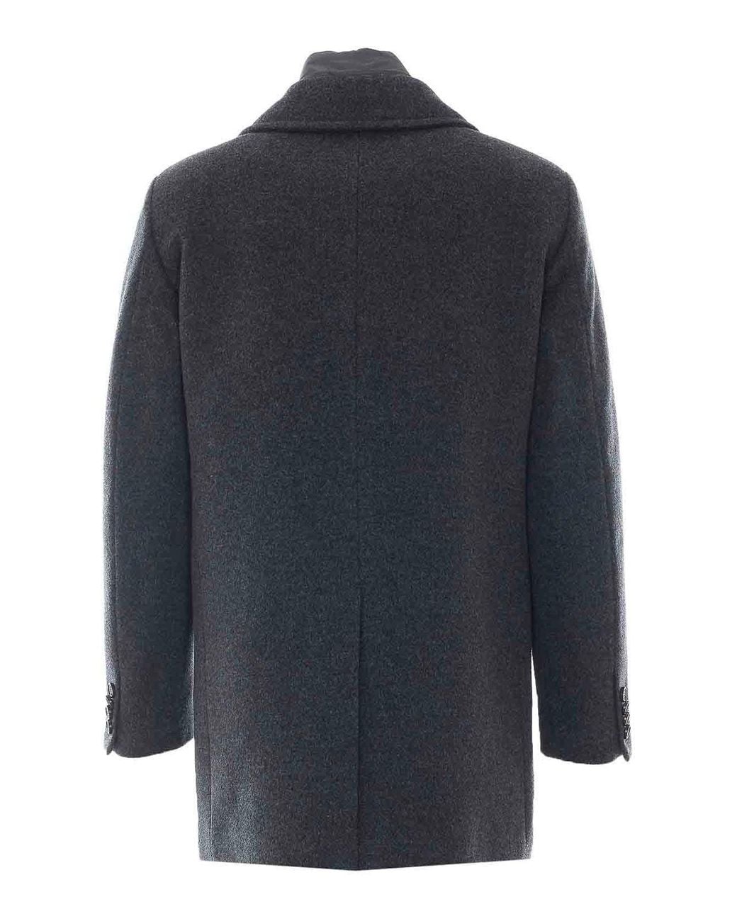 Moorer Blue Light Monferrato Padded Coat for men