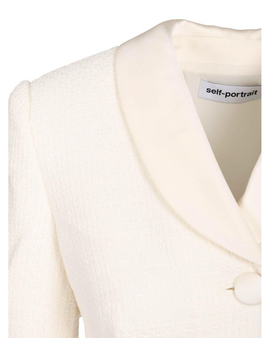 Self-Portrait White Midi Dress