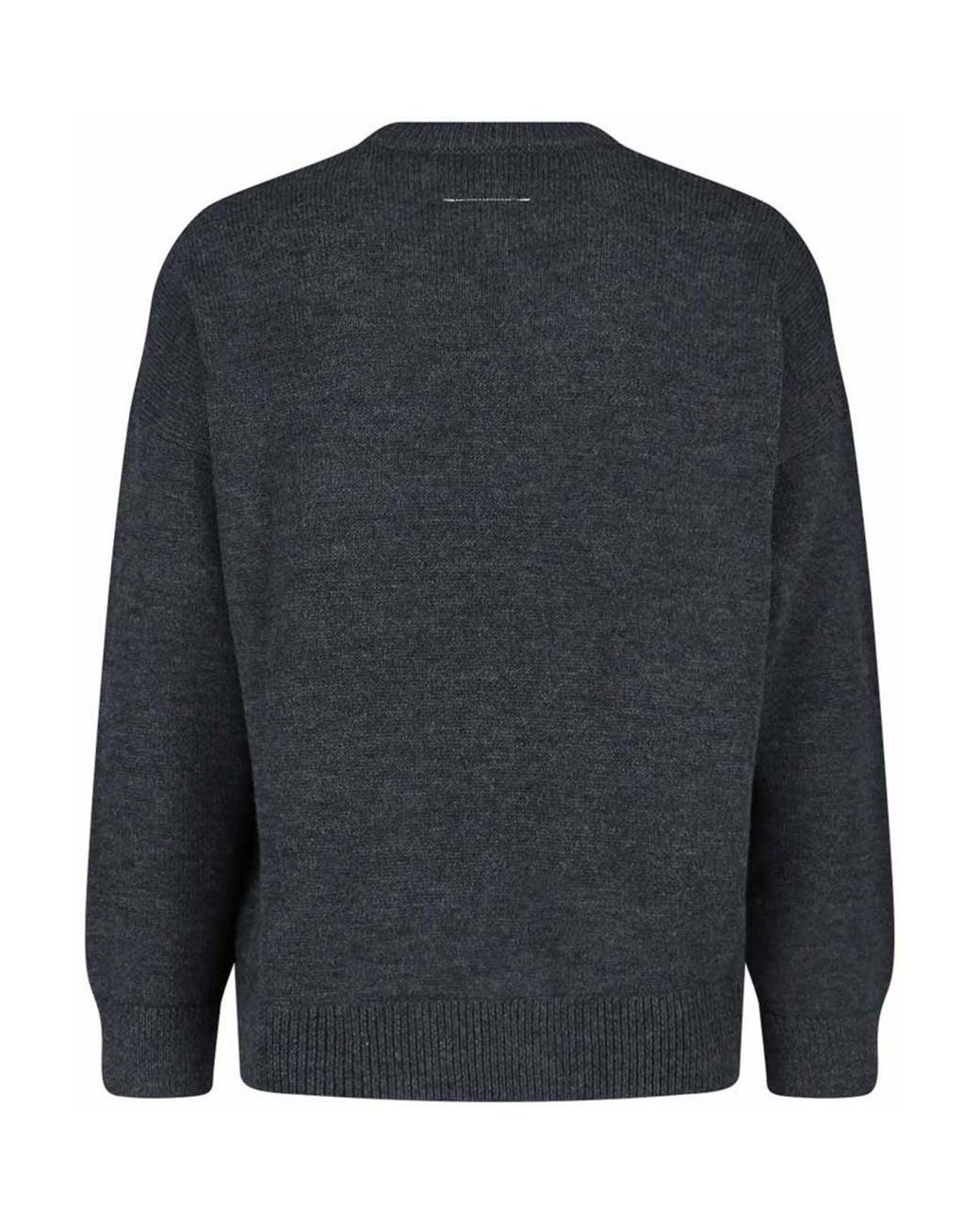 MM6 by Maison Margiela Gray Logo Sweater for men