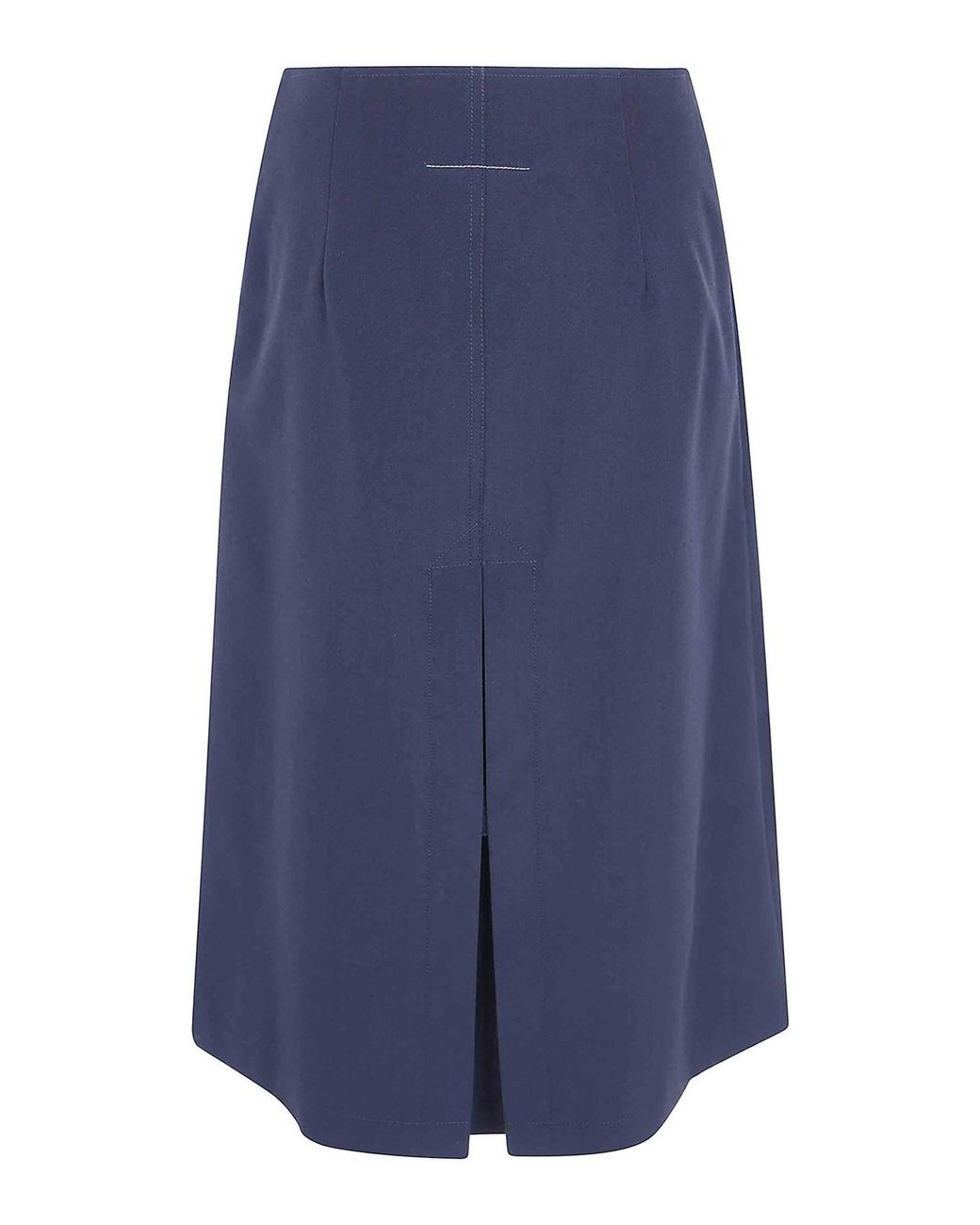 MM6 by Maison Margiela Blue Midi Flared Skirt