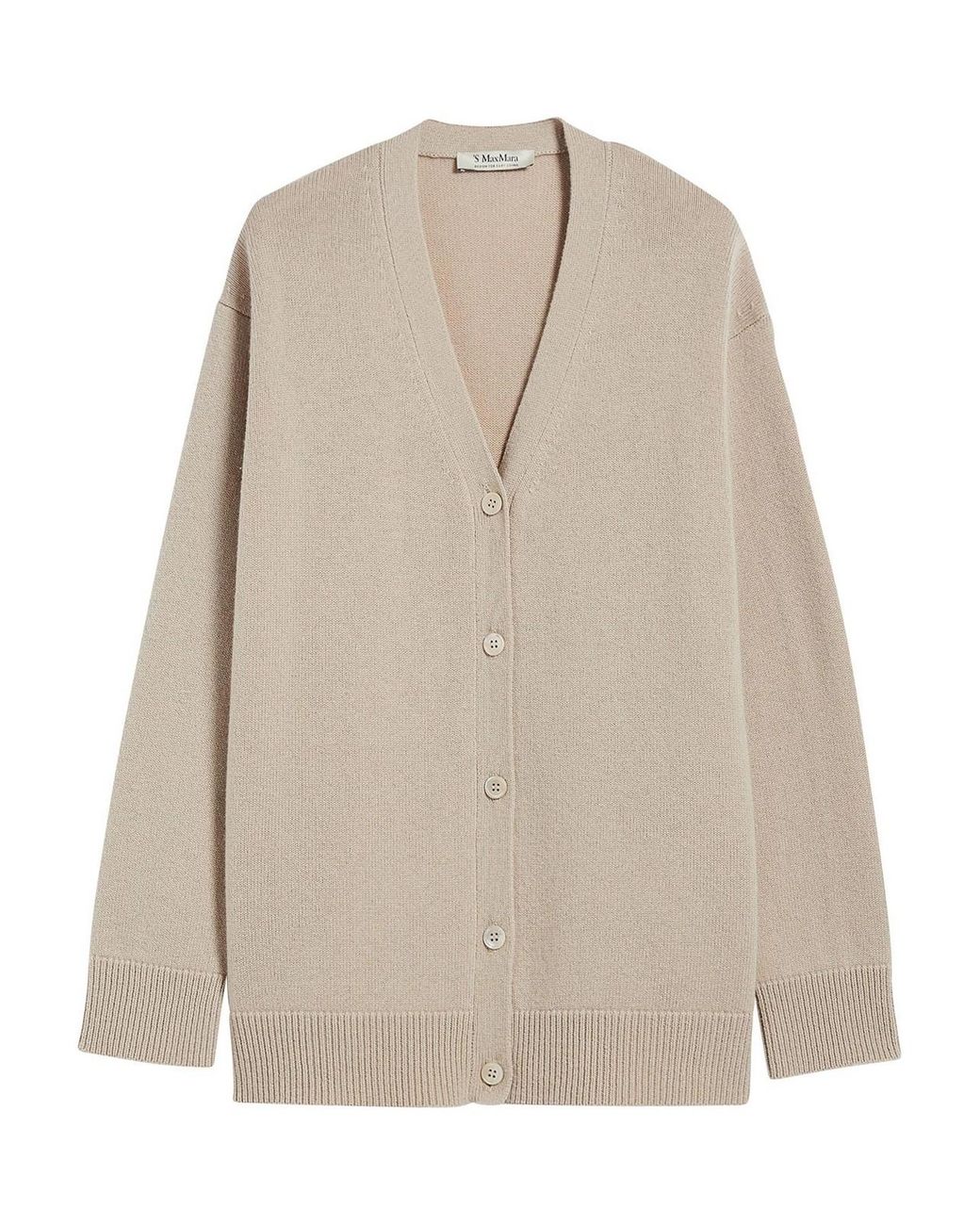 Max Mara Jane Wool And Cashmere Cardigan in Natural Lyst