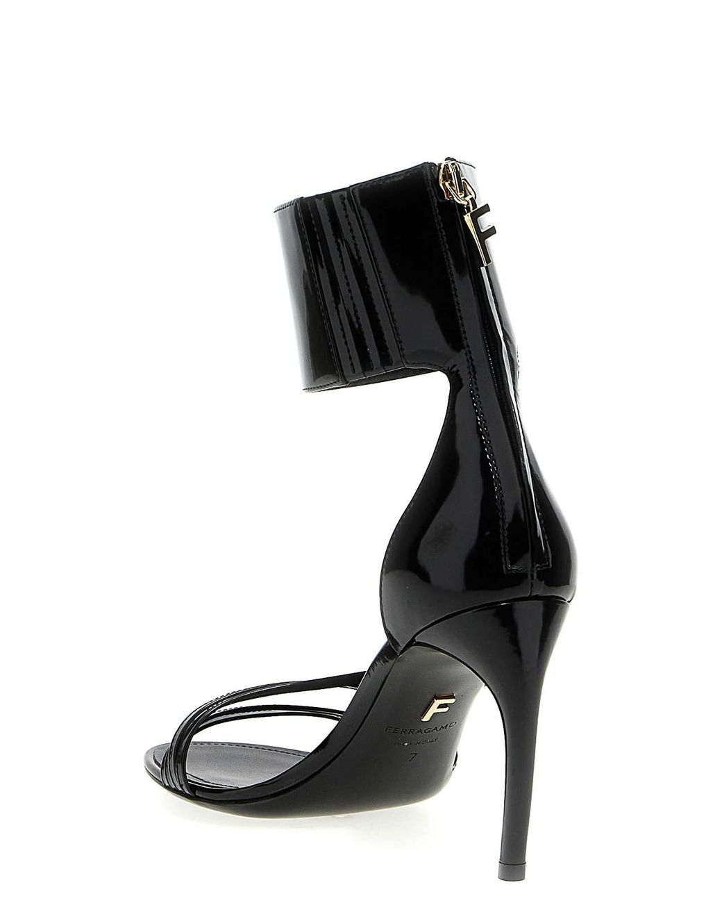 Ferragamo Black 'Clethra' Sandals