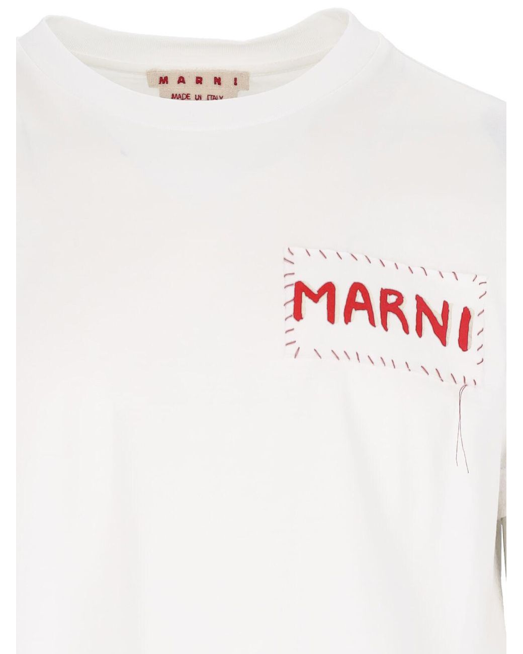 Marni White T-Shirt Logo for men