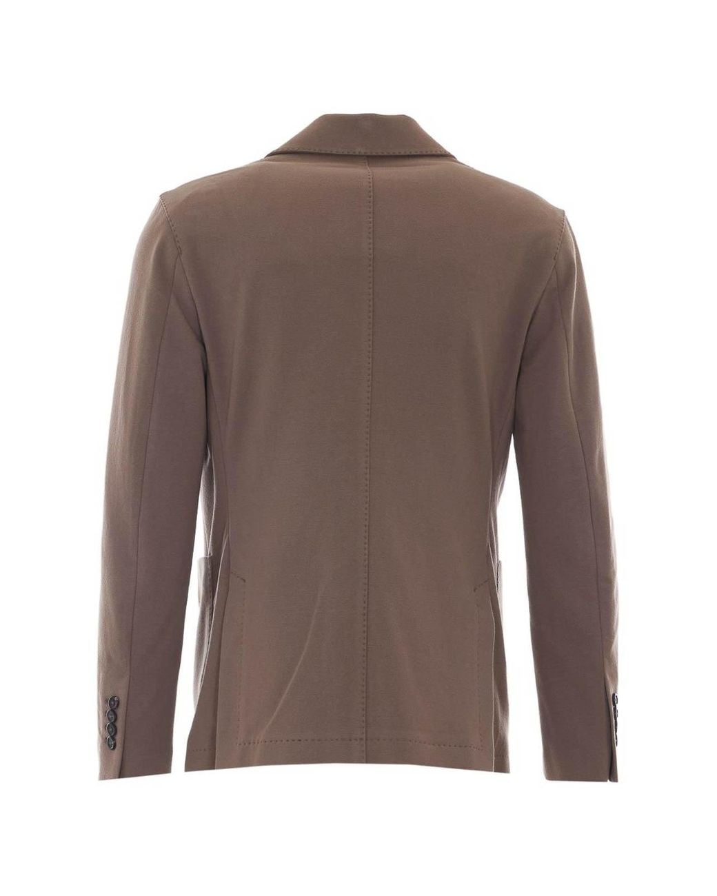 Circolo 1901 Brown Double-Breasted Light Fleece Blazer for men