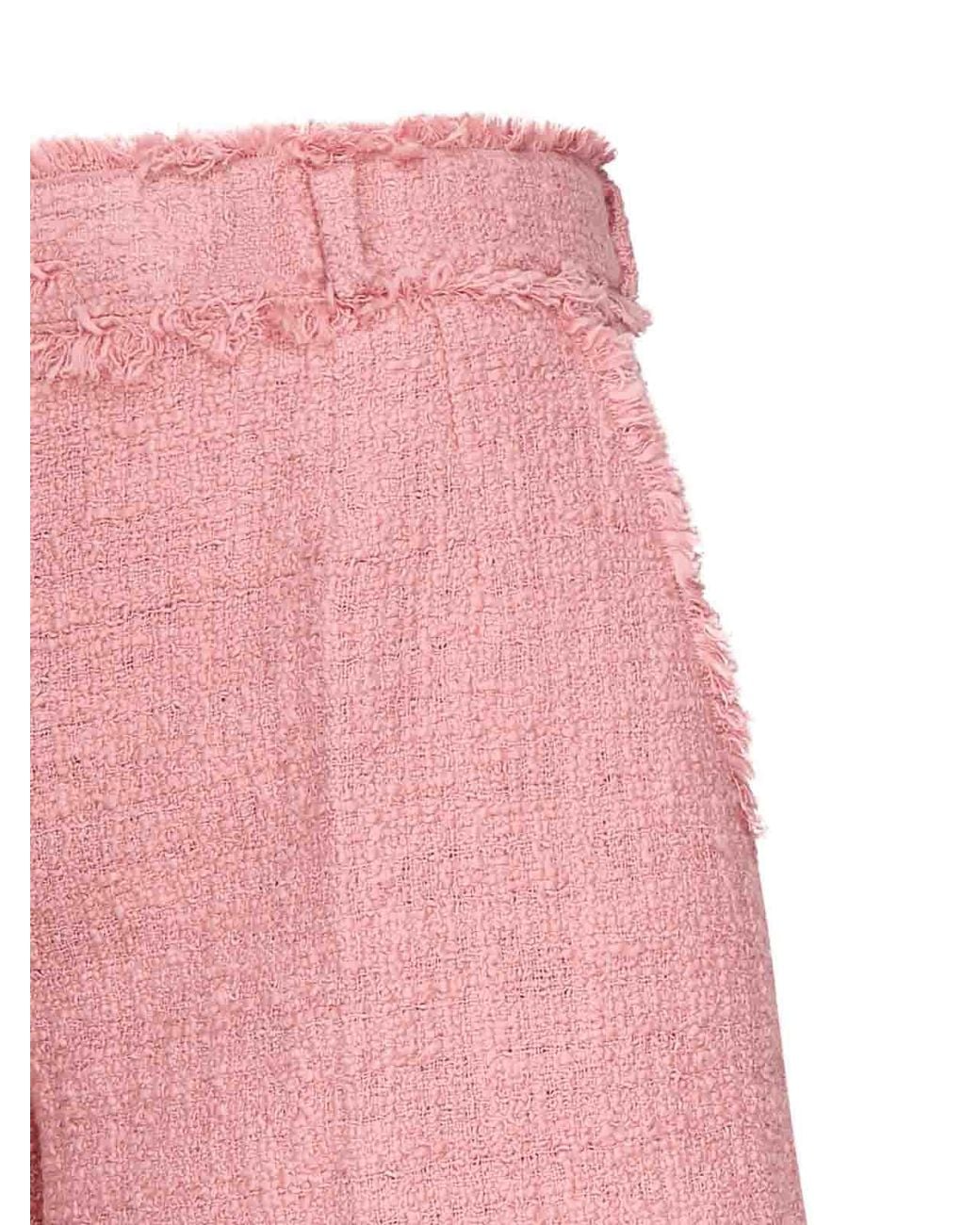 Dolce & Gabbana Pink Tweed Shorts