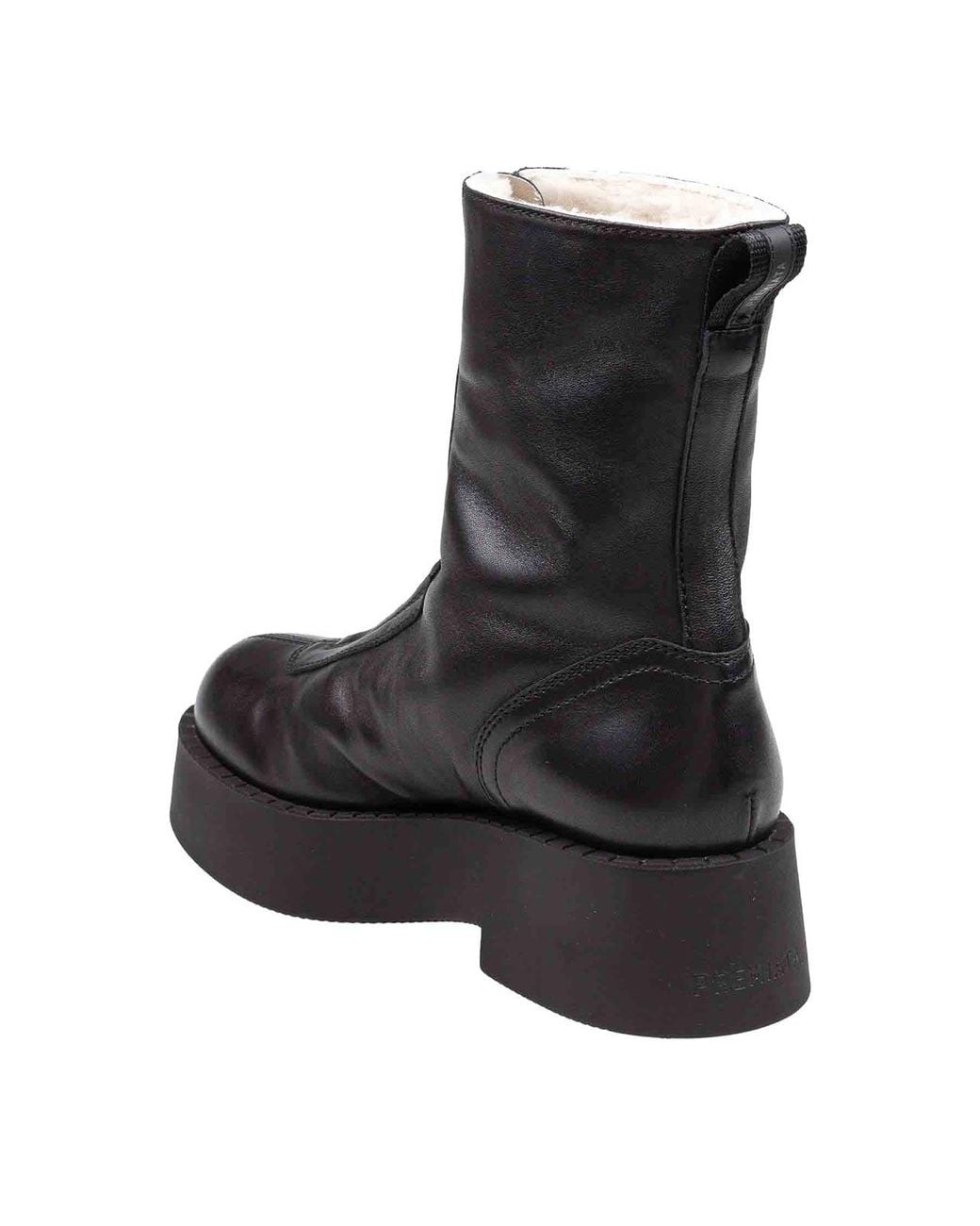 Premiata Black Leather Ankle Boot