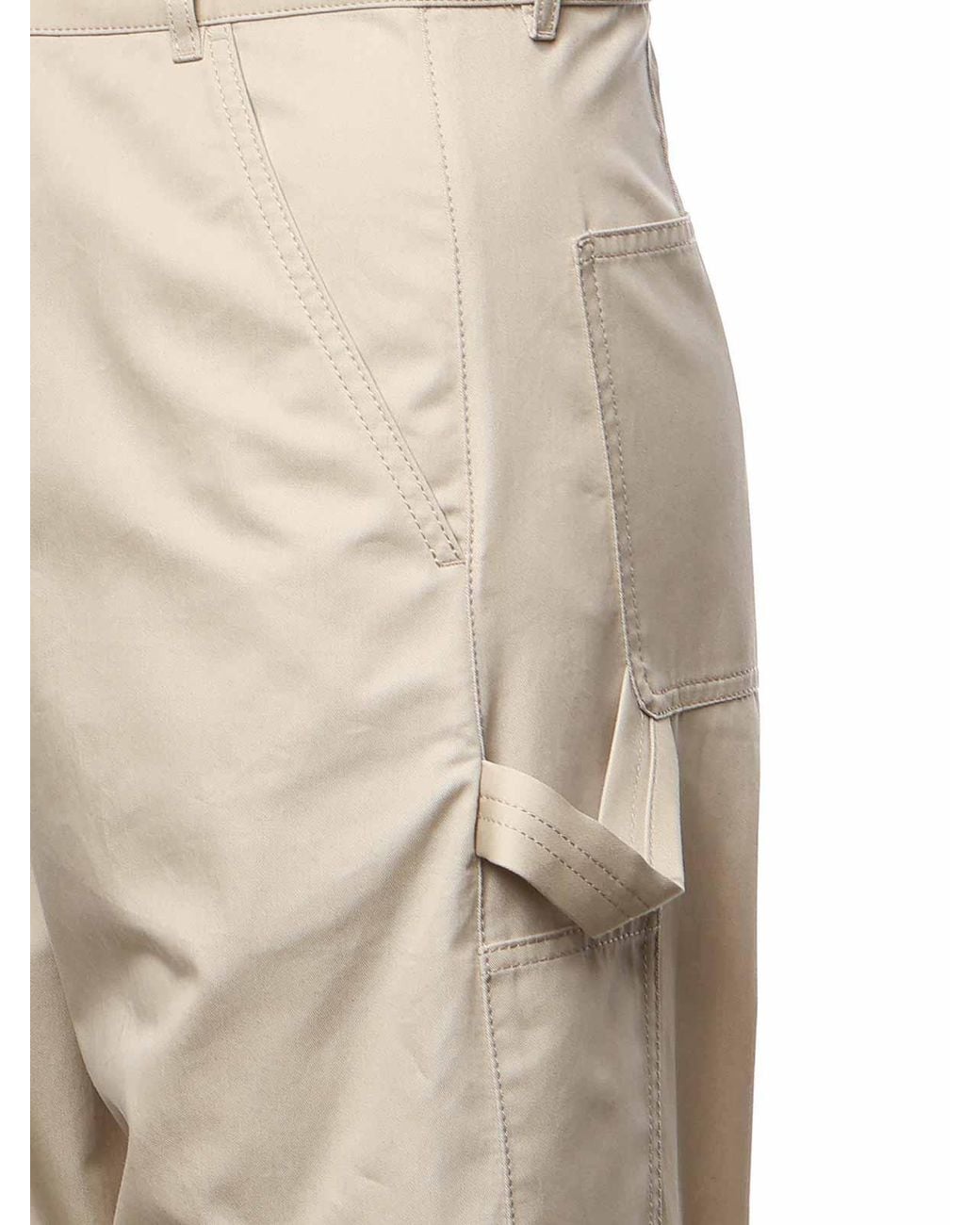 Balenciaga Natural Cotton Twill Cargo Pants