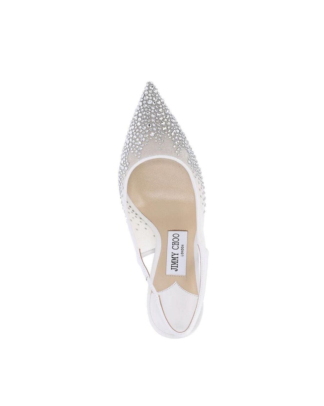 Jimmy Choo White Slingback Pumps