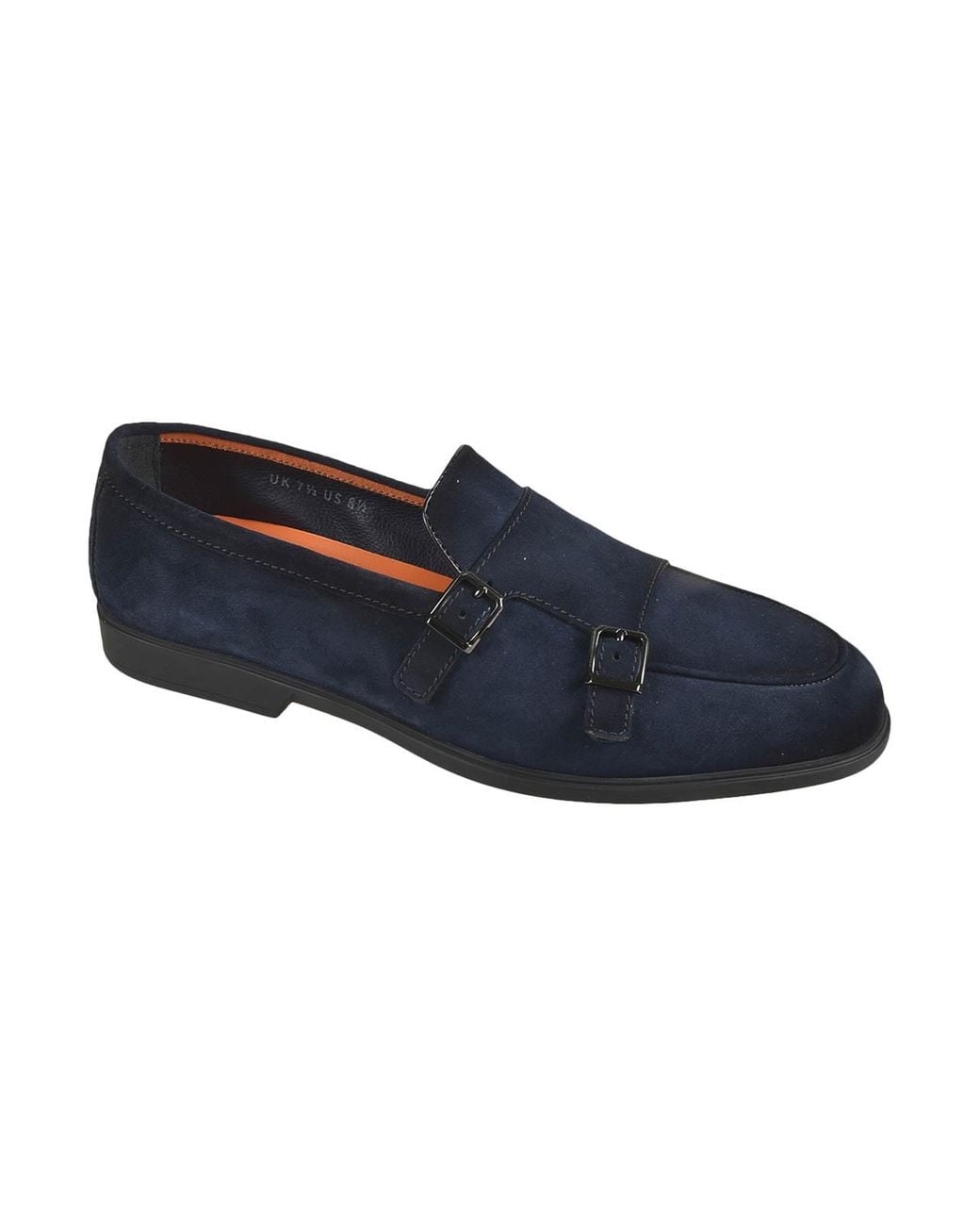 Santoni Blue Suede Loafers for men