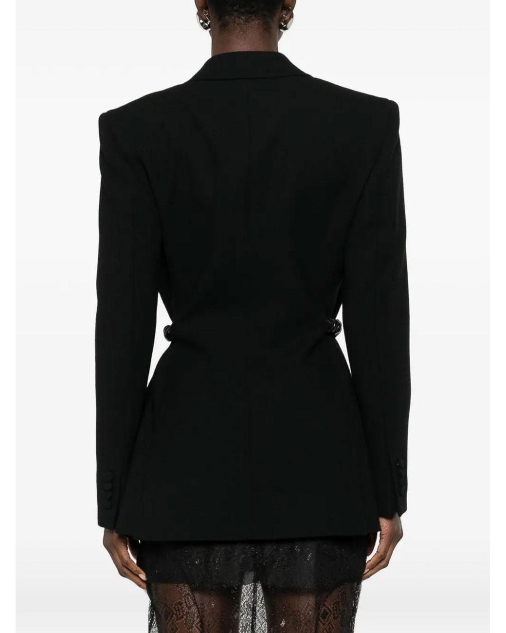 Gabriela Hearst Black Epona Chain Wool Blazer