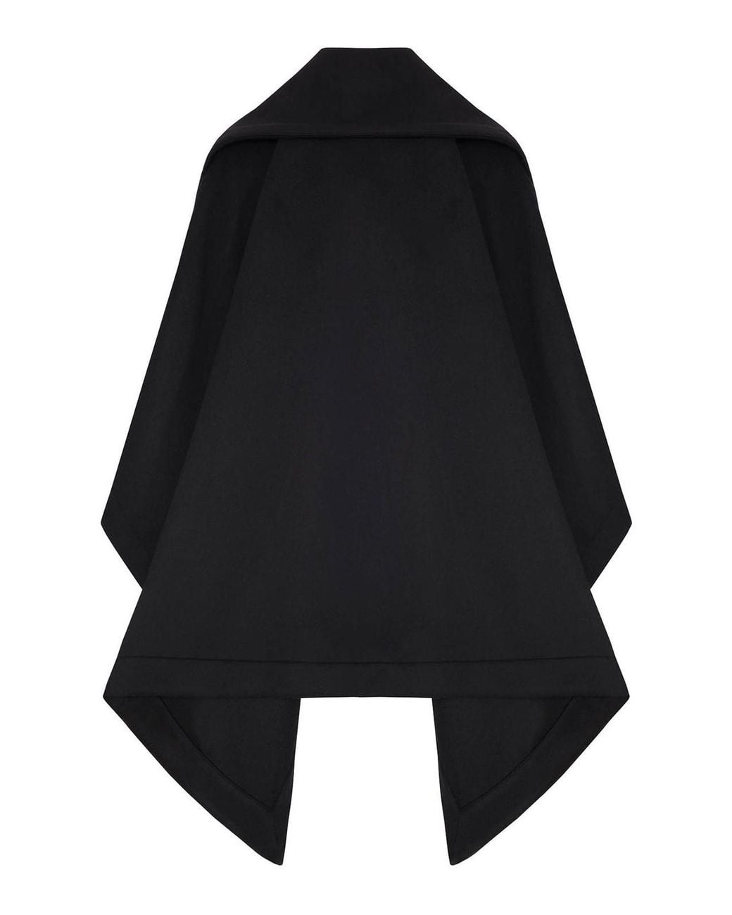 Giorgio Armani Blue Wool Cape With Wide Collar