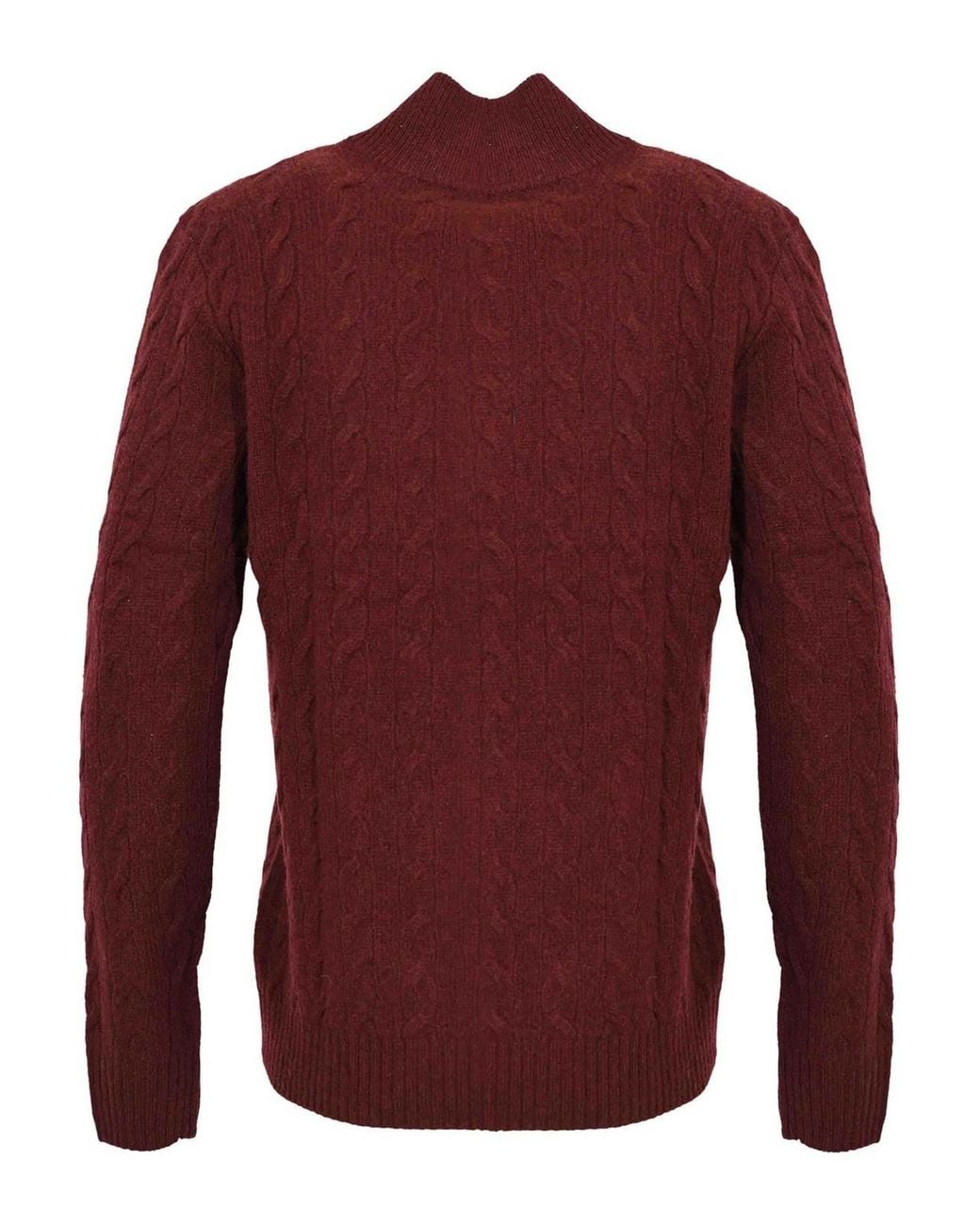 Polo Ralph Lauren Red Wool And Cashmere Turtleneck With Zip for men