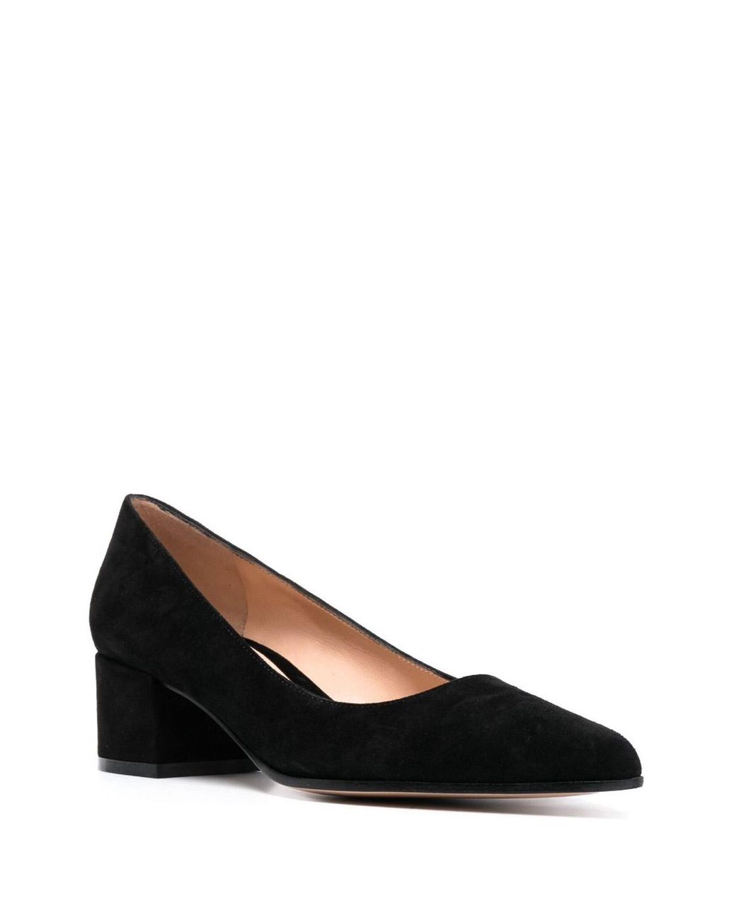 Gianvito Rossi Black Piper Suede Leather Pumps