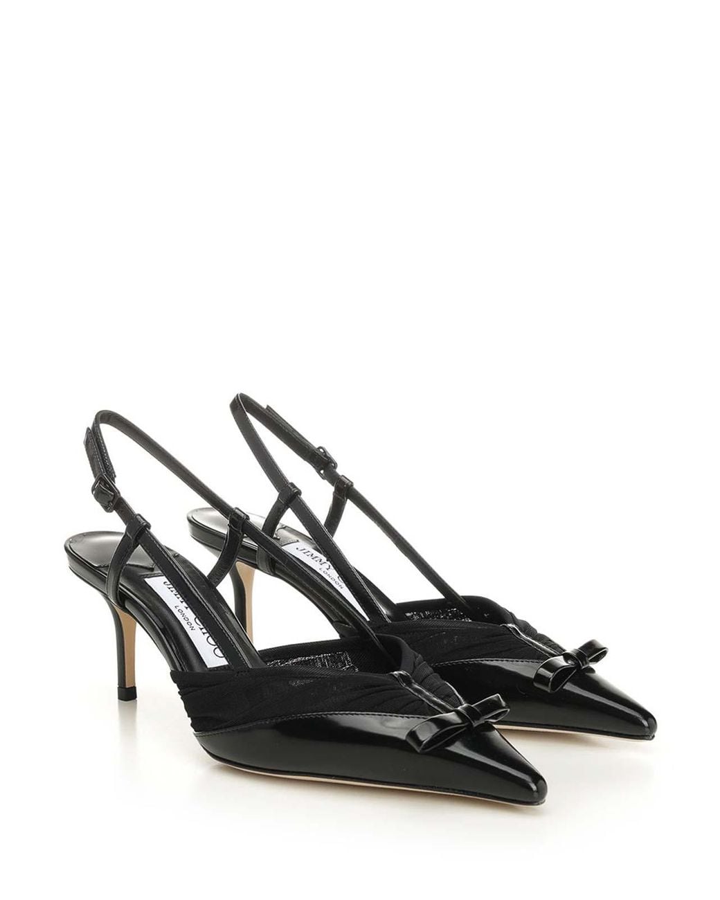 Jimmy Choo Black Afia Mesh Dcollet 65