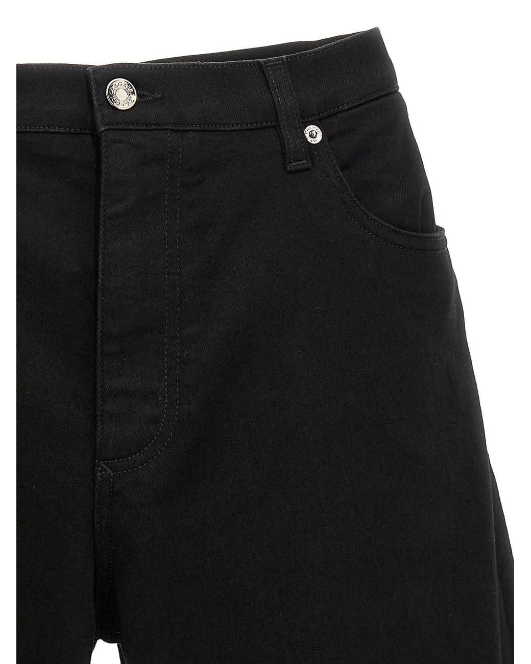 Dolce & Gabbana Black Stretch Denim Bermuda Shorts for men