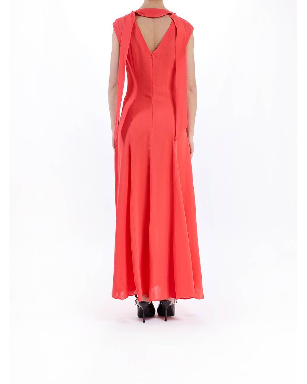 Karl Lagerfeld Red Ruffle Occasion Dress