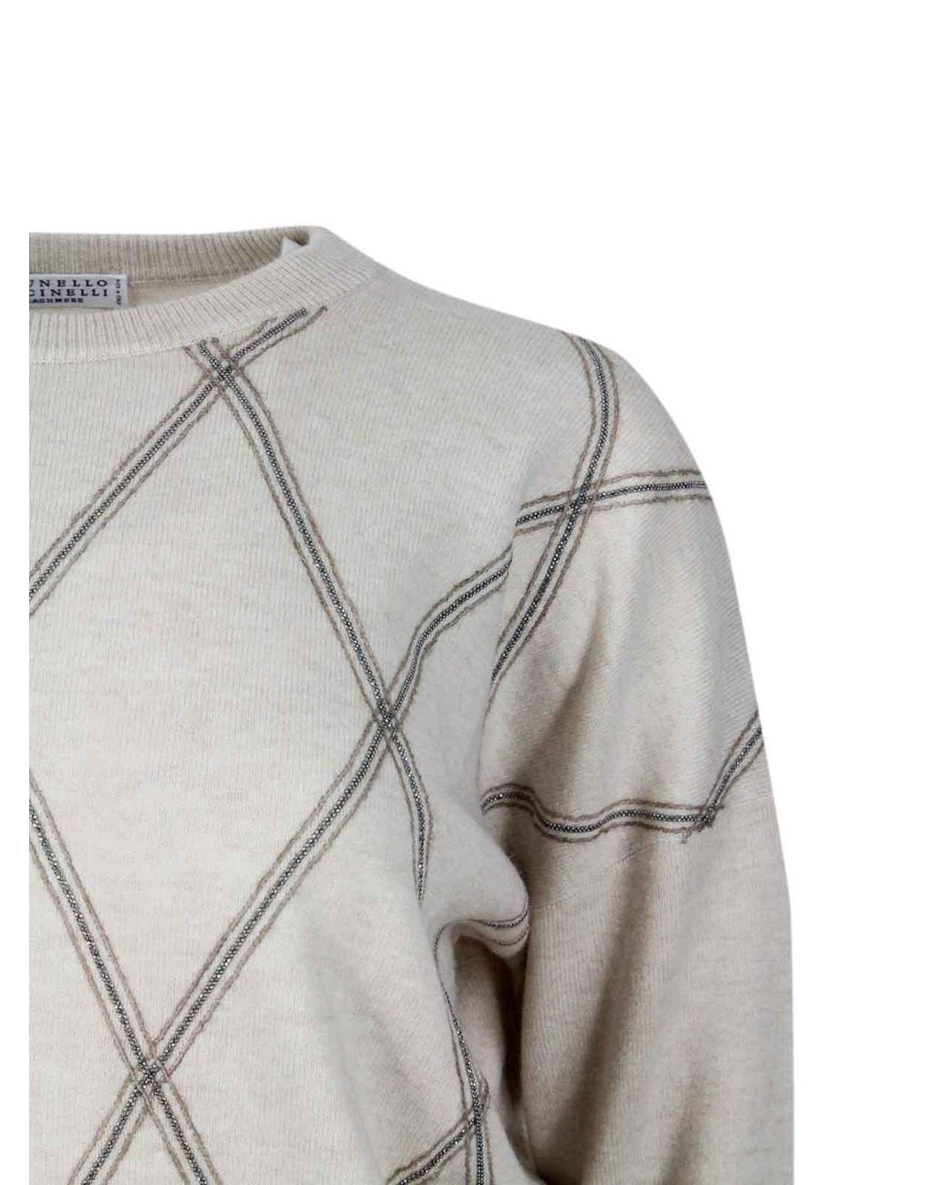 Pullover Brunello Cucinelli en coloris Gray
