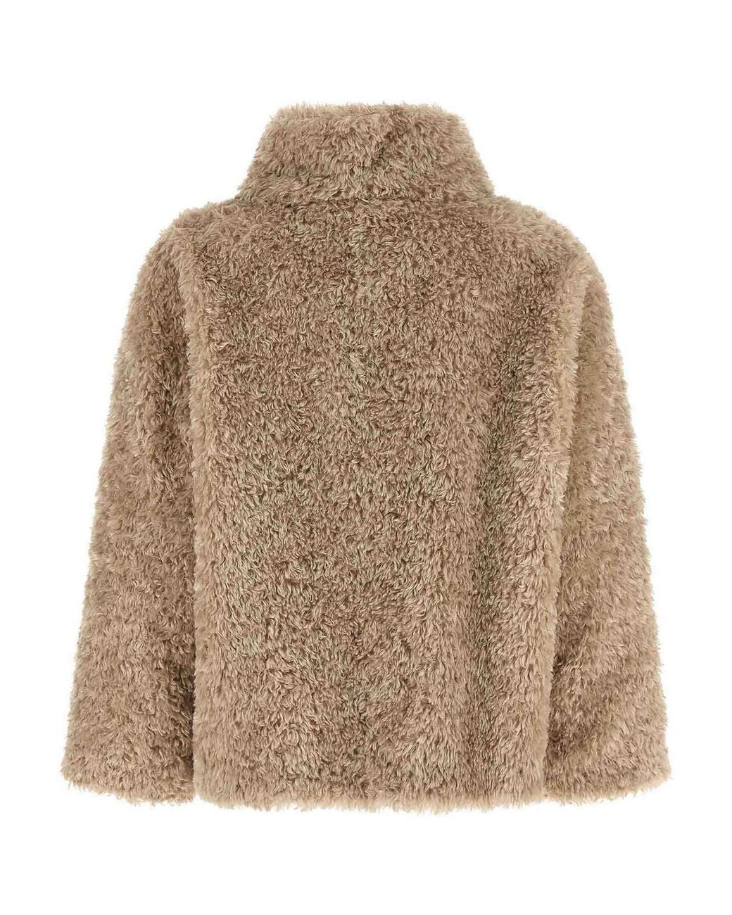 Herno Brown Curled Shearling Effect Coat