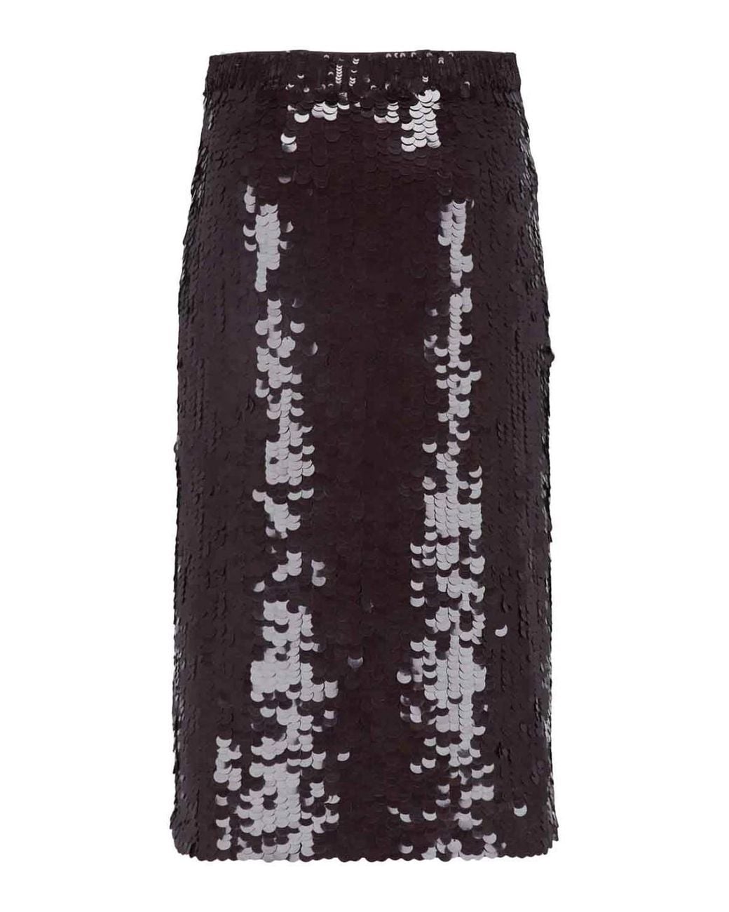 P.A.R.O.S.H. Purple Sequin Midi Skirt