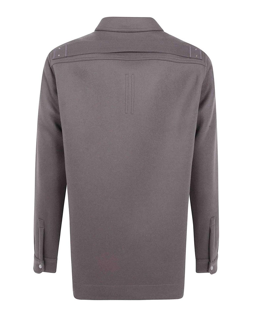 Rick Owens Gray Press-Stud Flap-Pocket Jacket for men