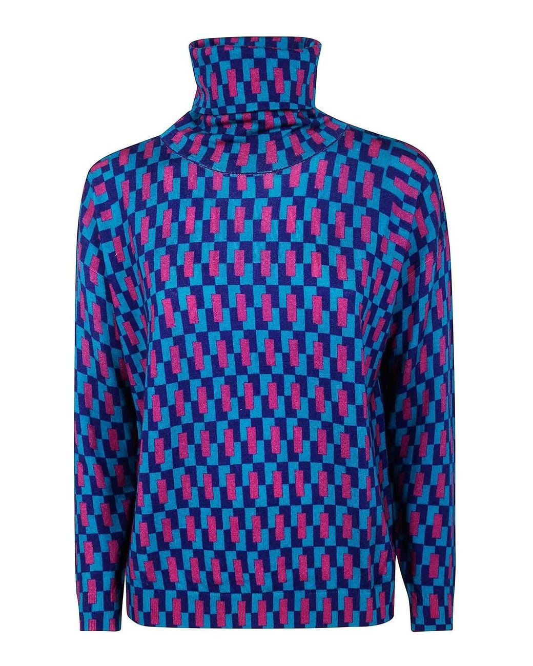 In bed with You Blue High Neck Jumper