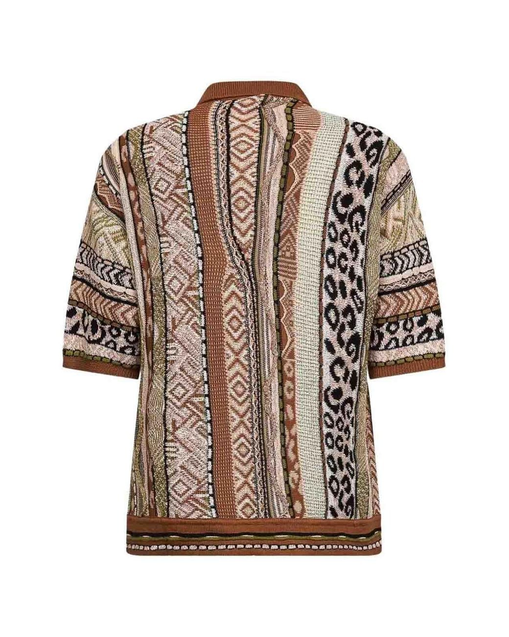 Laneus Brown Knitted Shirt for men