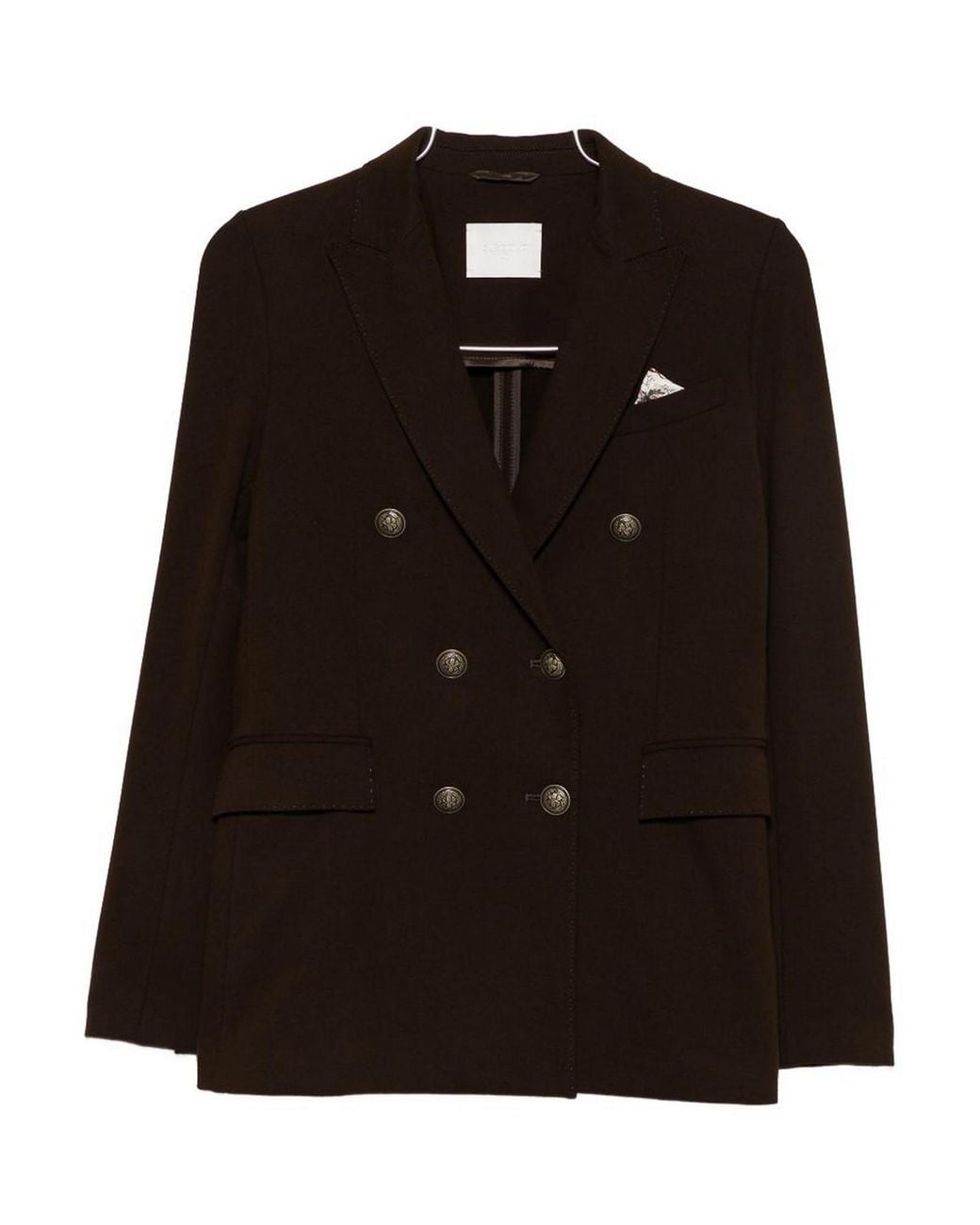 Circolo 1901 Black Cotton Double-Breasted Jacket