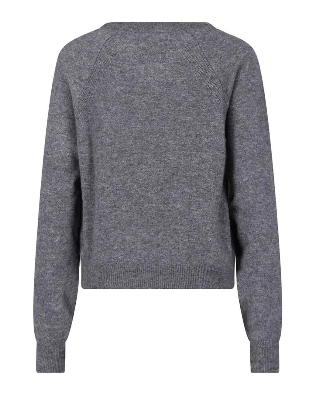 Sa Su Phi Gray Cashmere And Silk Sweater